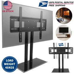 【HIDE CORDS & EASY ASSEMBLY】--The glass tv stand is sturdy and stable. The weighing range must be right.
