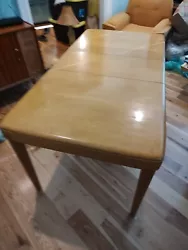 Made in 1950, this table is in excellent condition for its age very small slight scuffs on the side and on lower legs...