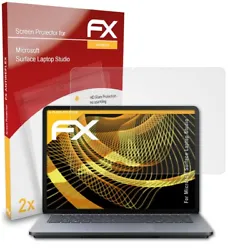 Anti-réfléchissant et absorbant les chocs: atFoliX 2 x FX-Antireflex Protecteur décran pour Microsoft Surface Laptop...