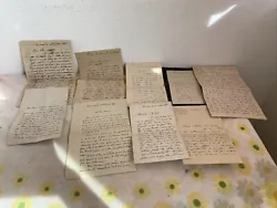 9 Anciennes Lettres Manuscrites Courrier 1920 30 Souvenir Vieux Papier. Bon état occasion Réf F180