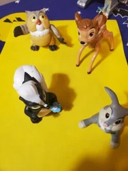 1988 McDonalds Disney Bambi Happy Meal PVC Figures Owl Thumber Flower Toys Lot.