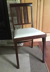 ANTIQUE LEG O MATIC WOODEN CHAIR W/SLAT BACK FOLDING CHAIR FOLDS INTO A SQUARE. Shipped with USPS Parcel Select Ground.