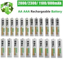 When you buy8PCS AA 2800mAh or AAA 1100mAh batteries. For AA AAA Battery Battery type: AAA R03. For AAA NICD battery...