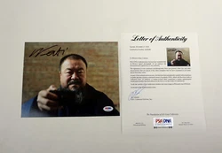 This 8x10 Photo has been hand signed/autographed by Legendary Artist, Ai Weiwei. At Nick’s Sports Autographs we...