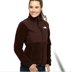 The North Face Brown Denali Fleece Zip Up Jacket Size XS. Has some pilling Has two burn marks on the right sleeve from...