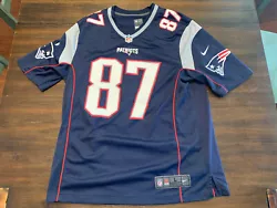 New England Patriots Rob Gronkowski Nike NFL Jersey Large. Minor ware SEE PICS PET FREE SMOKE FREE HOME SHIPPING $3.95
