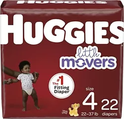 Unisex Baby Diaper Huggies® Little Movers® Tab Closure Size 4 Disposable Moderate Absorbency. Huggies Little Movers...