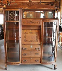 Presented for your consideration is this beautiful antique double side by side secretary desk. The oak secretary desk...