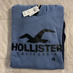 Hollister Hooded Hoodie Blue to Navy Ombre Sweatshirt Mens Size LargeNew With TagsHollister California and Logo decal...