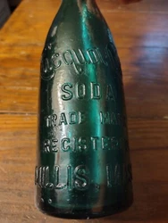 This bottle is in good condition no chips or cracks, it does have a impact mark next to the C in the word  Clicquot...