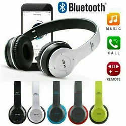 P47 Foldable Wireless Bluetooth Headphone Stereo Headset Earphone MP3 FM Hands-free Noise Cancelling Headband...