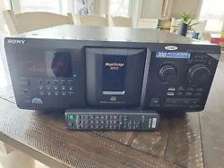 SONY CDP-CX355 CD MegaStorage Player Changer Carousel w/ Remote Component Cable. Tested & Works. Belts changed. Overall...
