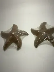 STARFISH FLOATING CANDLE PAIR 5.5”. Brand new, realistic and sealed pair of starfish floating/novelty unscented...