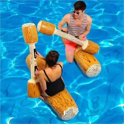 ERFECT FOR ADULTS AND KIDS: 2 Sets of 4 PCS.Inflatable logs size: 55