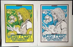 Such a beautiful image. This is for the pair. I will not separate them. Was an edition of 200. the blue and white is a...