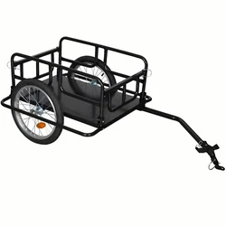 Bike Cargo Trailer w/ Universal Bicycle Coupler, 16