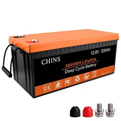 If the maximum current of the motor is less than 100A, you can buy CHINS 12V 300AH LiFePO4 battery. Rated Capacity...