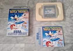 Sonic Triple trouble Game gear gamegear Sega COMPLET EXCELLENT ETAT +++.