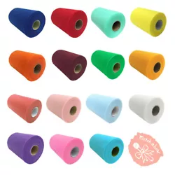 Tulle Fabric Roll Tutu Spool Wedding Bow Decoration Party Craft. Made of 100% Nylon, Diamond Netting, soft / fine...