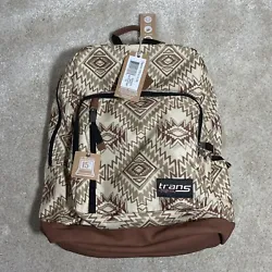 Trans By Jansport Backpack Dakoda Soft Tan Southwest 15” Laptop Sleeve. SEE THE PICTURES FOR DETAILS AND...