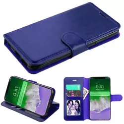 IPhone 5/5s/SE 2016 Leather Flip Wallet Phone Holder Protective Cover DARK BLUE iPhone 5/5s/SE 2016 Leather Flip Wallet...