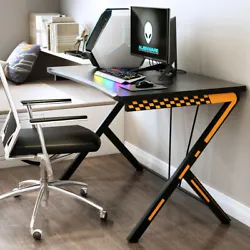 Our modern Gaming Computer Desk is specifically designed for all your gaming swag so you can focus on that epic battle....