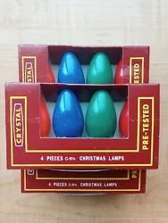 Vintage Christmas Replacement Lights C 9 1/4,  120 Volt Bulbs   These are nos, old hardware store stock, excellent...