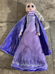 Disney Frozen Arendelle Elsa 11” Fashion Doll w/ Purple Dress And Cape*No Shoes.