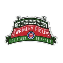 This is the patch for the 2014 Chicago Cubs 100th MLB season at Wrigley Field. As worn on-field by the players for the...