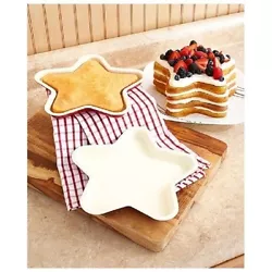 Make Star shaped layered cakes easily with this Aluminum Star Shaped Cake Pans Set of 4. Each shaped pan bakes a layer...