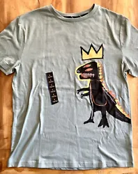 Brand new without tags. Greenish gray color. Size Large (12/14). JEAN-MICHEL BASQUIAT T-SHIRT *YOUTH LARGE* GREEN GRAY...