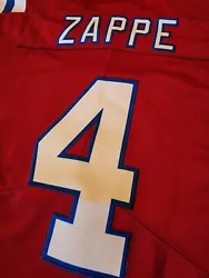 Bailey Zappe New England Patriots Red Throwback Jersey Size L.