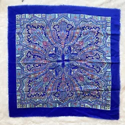 Condition is Pre-owned. Paisley design with vibrant colors. Colors include cobalt blue, mint, rose, magenta, butter...