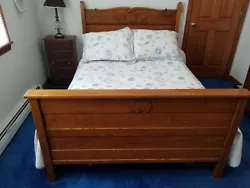 Antique Estey Bedroom Set. Includes bed, dresser with mirror, nightstand/wash stand. Good condition.