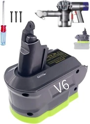 Pour Ryobi pour Dyson V6 Adaptateur de Batterie,pour Ryobi 18V Batterie convertie,pour remplacer pour Dyson V6...