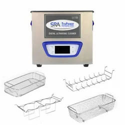 SRA TruPower UC-32D-PRO Professional Ultrasonic Cleaner, 3 liter Capacity with LCD Display, Sweep/Degas, Adjustable...