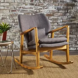 Relax in style with this midcentury rocking chair with a French inspired design. Combining ultimate comfort with...