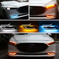 For Mazda 3 Sedan 2019-2022（Not suitable for mazda 3 hatchback）. Material: LED. Blue: turn on the headlights at...