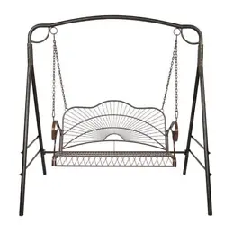 Introductions: Here is our Flat Tube Double Swing Chair With Thick Back Line. This beautifully curved designed iron...