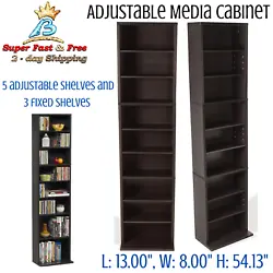 CD DVD 8 Tier Rack Storage. Wall anchor included.