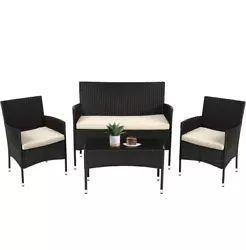 ✔〖HUMANIZED DESIGN〗:Thickly Cushioned Wicker Patio Sofa Set Chairs For Maximum Comfort, Patio Outdoor Sofa Gives...