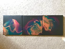I bought these in Portland, Maine last summer from a local paint pour artist. They are beautiful and the colors are...