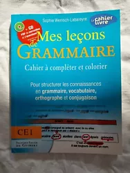Livre scolaire mes leçons de grammaire.