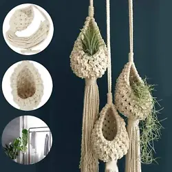🌷 Interesting Style: The cute birds nest shape hanging planters add more natural feeling to your garden and plants....