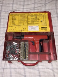 Hilti DX-350 Powder Actuated Fastening Systems Nail Gun & Accessories. Everything pictured is included. 210 pins...