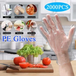2000pcs Clear Transparent PE Poly Gloves Powder Free Plastic Food Handling Safe. 2000Pcs PE Disposable Gloves....