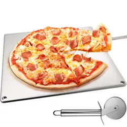 【HEAVY DUTY PIZZA STEEL】 - Durable steel pizza stone, with a smooth, chemical-free surface, can achieve odorless,...