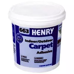 Premium Outdoor Carpet Adhesive - Henry 663 for exterior installations of indoor/outdoor carpet. Bonds to: Concrete,...