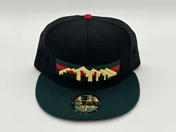 New Era fitted 59FIFTY 5950 Denver Nuggets GUCCI NBA cap hat black green 7 5/8.This Custom cap was sold many years...