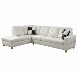 Enjoy a comfortable family movie night or host an elegant cocktail party on this stylish Modern Section Sofa Set. Use...